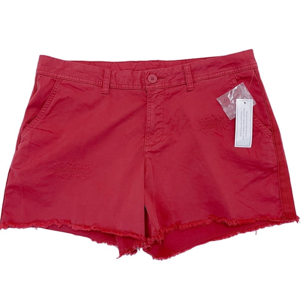 Time & Tru Raw Hem Distressed Shorts